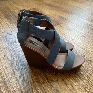 White House Black Market Wedge Sandals Size 8